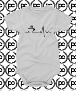 Coffee Life Heartbeat Baby Onesie