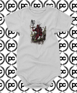 Deadpool with calligraphy Baby Onesie