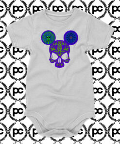 Haunted Mansion Mickey Skull Baby Onesie