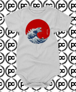 Hokusai Gojira Baby Onesie