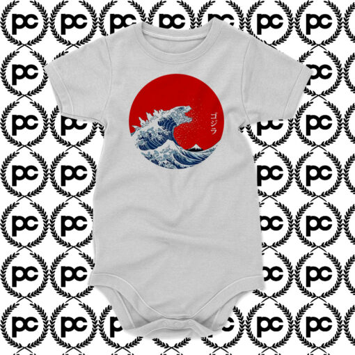 Hokusai Gojira Baby Onesie