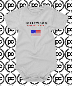 Hollywood California Flag Baby Onesie