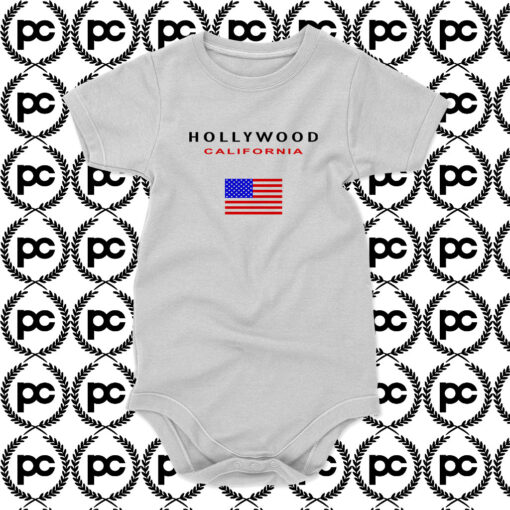 Hollywood California Flag Baby Onesie