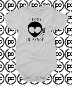 I Come In Peace Alien Head Baby Onesie