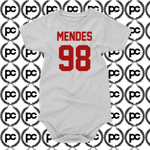 Mendes 98 Red Colour Baby Onesie