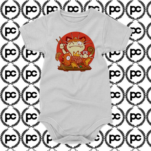 Meowth Sushi Bar Baby Onesie