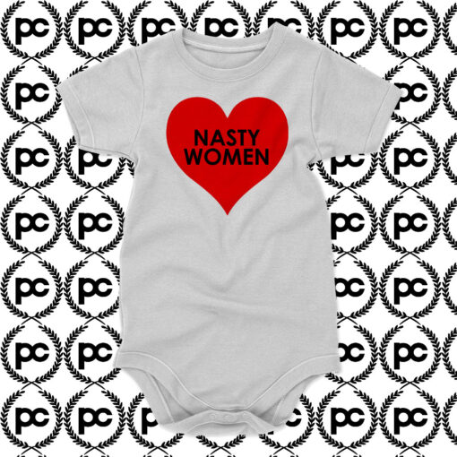 Nasty Women Heart Baby Onesie