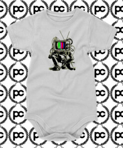 Neon Retro Tv Color Test Man Baby Onesie