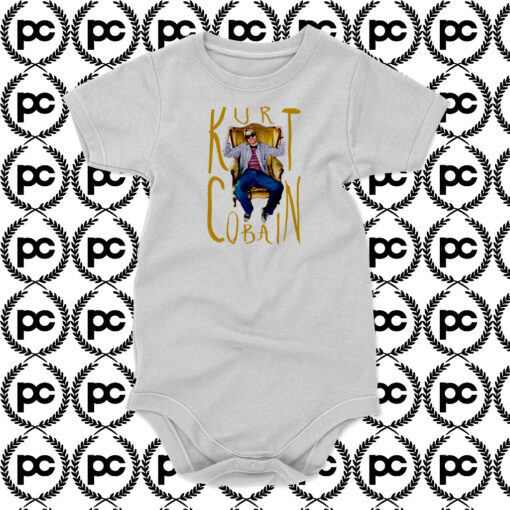 Nirvana Kurt Cobain Sitting Chair Baby Onesie