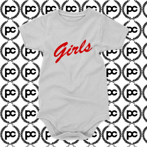 On Girls Red Baby Onesie