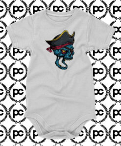 Pirate Skull Blue Baby Onesie