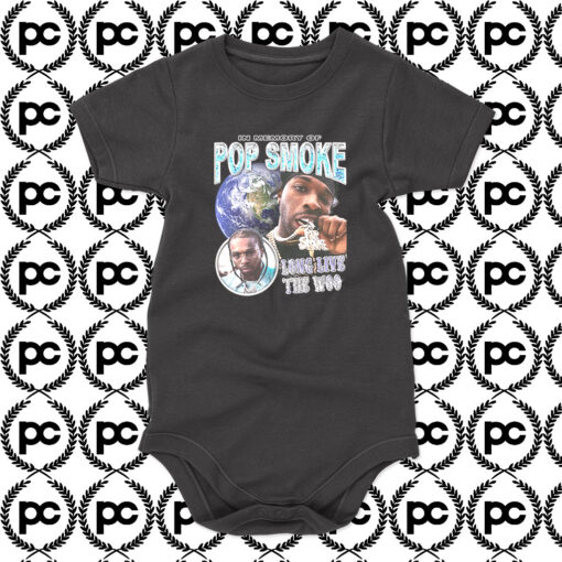 Pop Smoke Long Live The Woo Vintage Baby Onesie