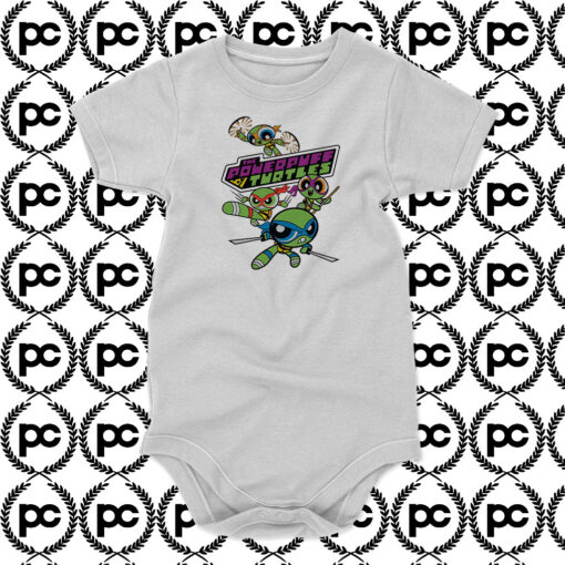 Powerpuff Girls and Teenage Mutant Ninja Turtles Baby Onesie