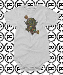 Psychedelic Owl Gothic Baby Onesie