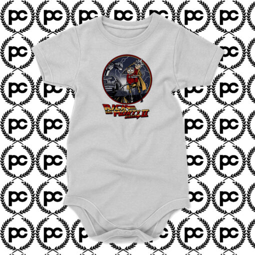 Rick and Morty Back To The Future 2 Baby Onesie