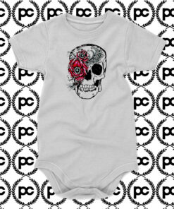 Skull Flower Baby Onesie