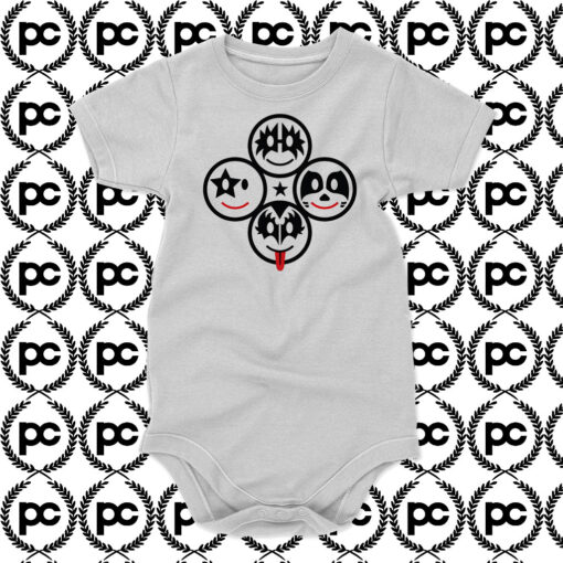 Smile Rock quadratic Baby Onesie