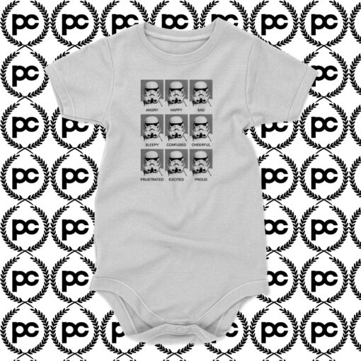 Stormtrooper Expressions Baby Onesie