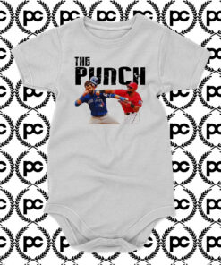 The Punch Rougned Odor Jose Bautista Texas Vs Toronto Trending Baseball Baby Onesie