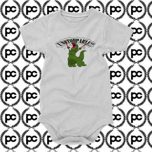 Unstoppable T Rex Dinosaur Baby Onesie