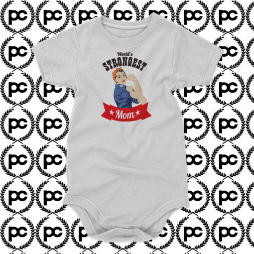 Worlds Strongest Mom Baby Onesie