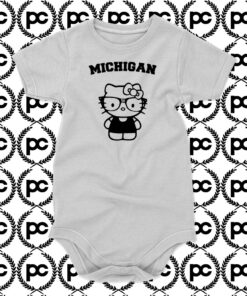 michigan hello kitty Baby Onesie