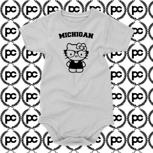 michigan hello kitty Baby Onesie