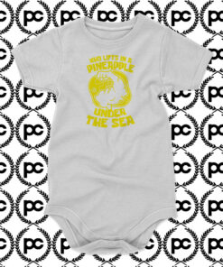 spongebob weight lifting Baby Onesie