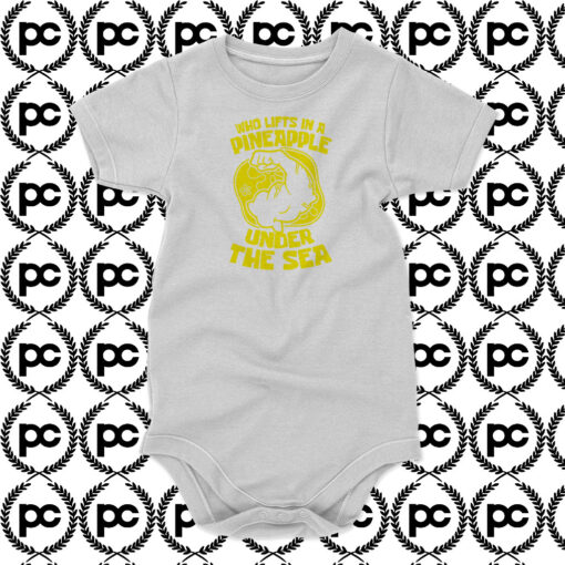 spongebob weight lifting Baby Onesie