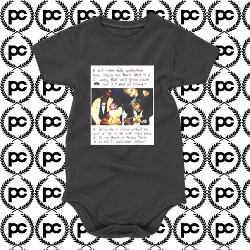 2pac And Jada Pinkett Letter Baby Onesie