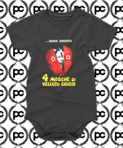 4 Mosche Di Velluto Grigio Baby Onesie