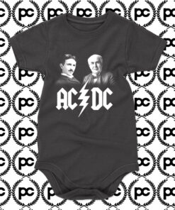 AC DC Tesla Edison Baby Onesie