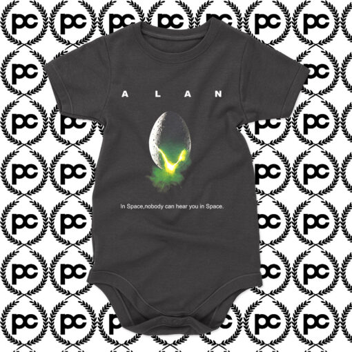 Alan alien in space nobody can hear you Baby Onesie