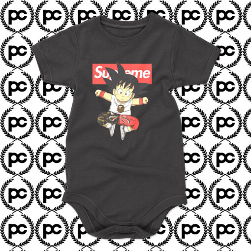 Anime Goku Bape x Supreme Baby Onesie