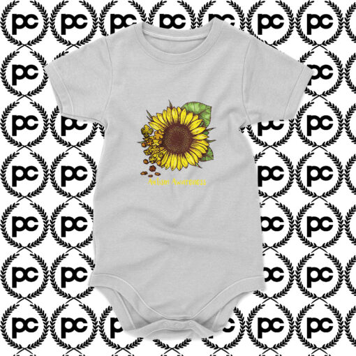 Autism awareness sunflower Baby Onesie