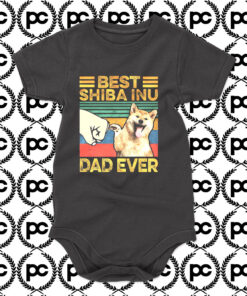 Best Shiba Inu Dad ever vintage Baby Onesie