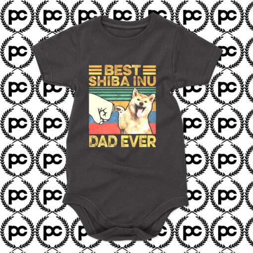 Best Shiba Inu Dad ever vintage Baby Onesie