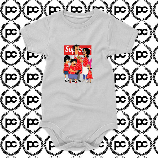 Bobs Burgers Parody Inspired Supreme Baby Onesie