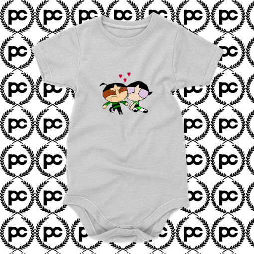 Buttercup Kissing Butch Baby Onesie