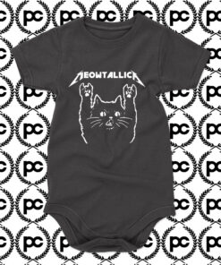 Cat Meowtallica Kitten Baby Onesie