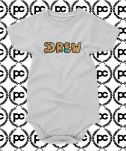 Drew House Teddy Bear Font Baby Onesie