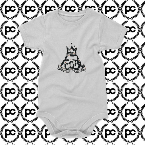 Fall Out Boy Logo Flower Baby Onesie