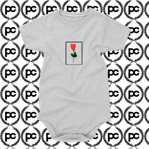 Flower Heart Baby Onesie