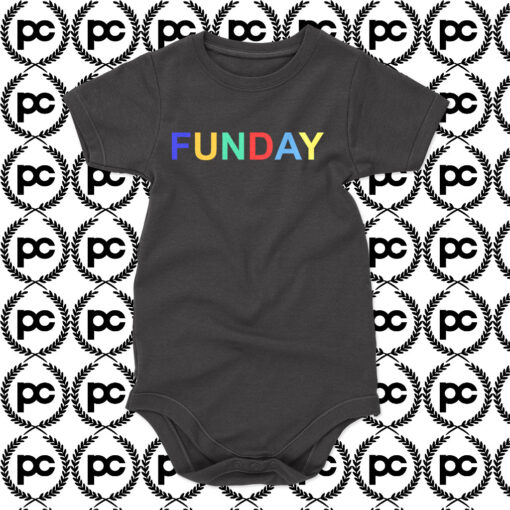 Funday Font Rainbow Baby Onesie