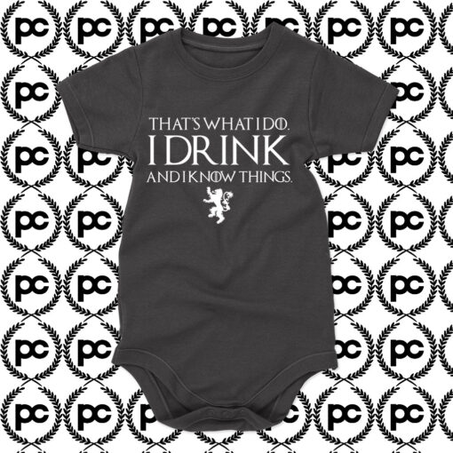 Game of Thrones I DRINK Baby Onesie