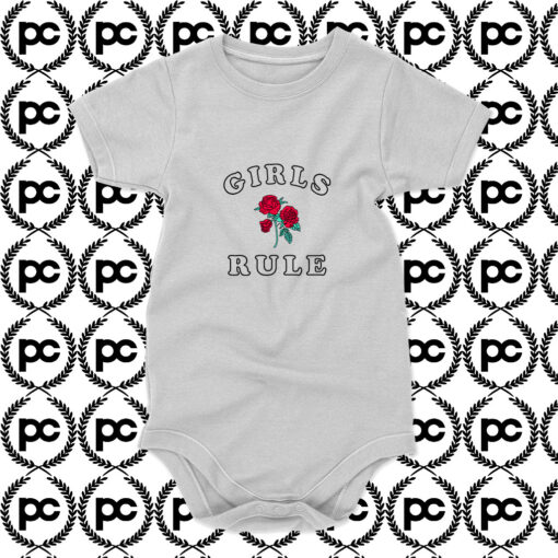 Girls Rule Roses Baby Onesie