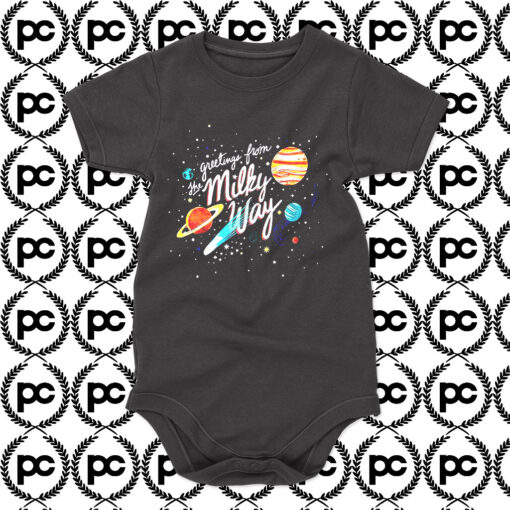 Greetings From The Milky Way Baby Onesie