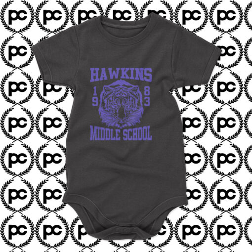 HAWKINS MIDDLE SCHOOL Tigers 1983 Baby Onesie