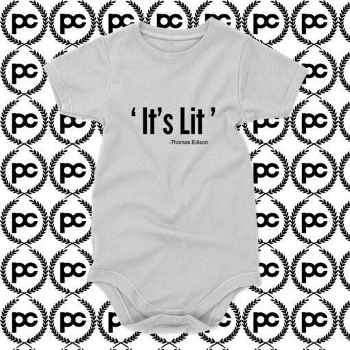 Its Lit Thomas Edison Baby Onesie