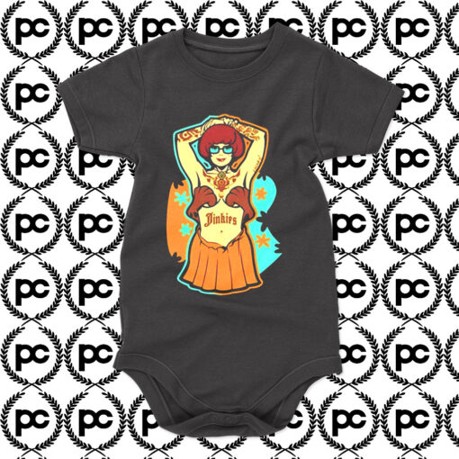 Jinkies And Scooby Doo Velma Tatoo Baby Onesie